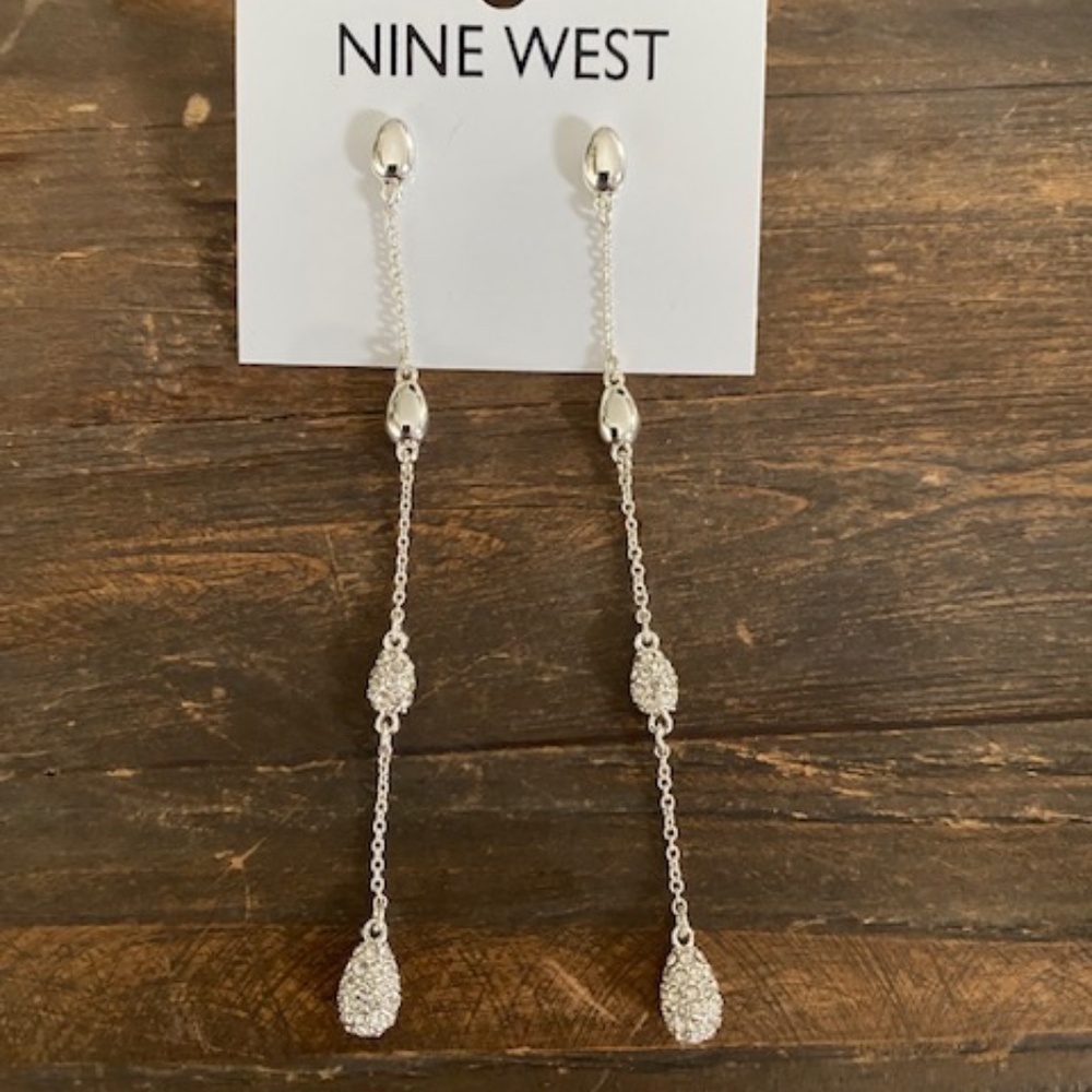 Nine West Sparkle Drop Earrings - NEW